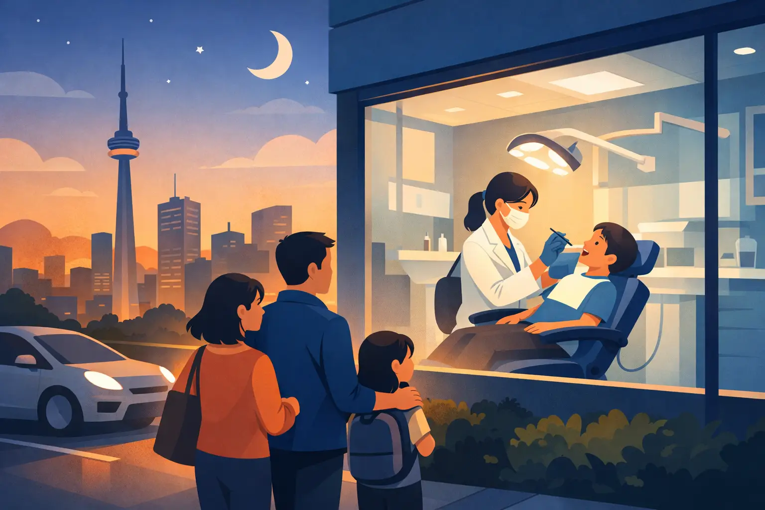 Evening Dentist Toronto for Busy Families